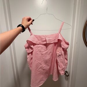 Red Striped Women's Top